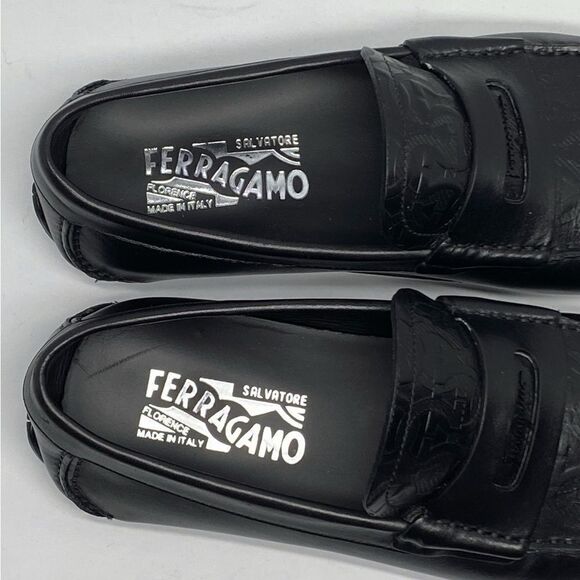 Salvatore Ferragamo Newton Leather Moccasins Loafers size 7E - Picture 8 of 12